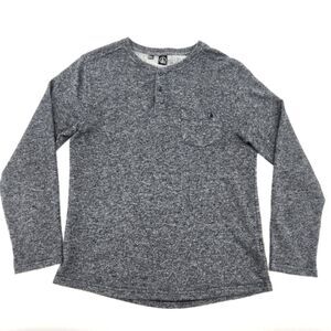 Volcom True To This Pocket Henley Shirt Top Mens Size Medium Skater Normcore